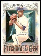 Jose Berrios Baseball Cards 2022 Topps Allen & Ginter Pitching a Gem Prices