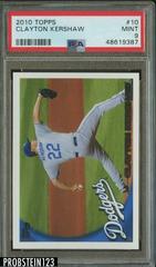 Clayton Kershaw #10 Baseball Cards 2010 Topps Prices