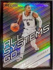 Dejounte Murray Basketball Cards 2021 Panini Recon All Systems Go Prices