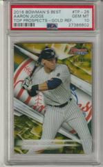 Aaron Judge [Gold Refractor] #TP-28 Baseball Cards 2016 Bowman's Best Top Prospects Prices