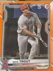 Mike Trout [Orange] Baseball Cards 2021 Bowman Prices