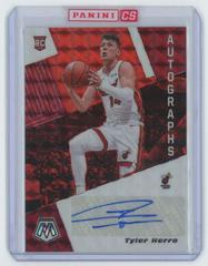 Tyler Herro [Fusion Red Choice] Basketball Cards 2019 Panini Mosaic Rookie Autographs Prices
