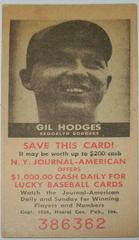 Gil Hodges Baseball Cards 1954 NY Journal American Prices