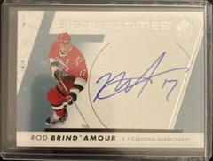 Rod Brind`Amour #SOTT-RB Hockey Cards 2022 SP Authentic Sign of the Times Prices