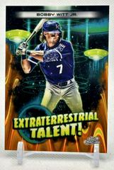 Bobby Witt Jr. [Orange Galactic] #ET-3 Baseball Cards 2023 Topps Cosmic Chrome Extraterrestrial Talent Prices