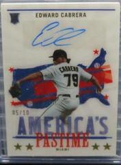 Edward Cabrera [Holo Silver] #AP-EC Baseball Cards 2022 Panini Chronicles America's Pastime Autographs Prices