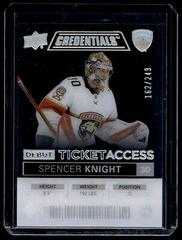 Spencer Knight #DTA-SK Hockey Cards 2021 Upper Deck Credentials Debut Ticket Access Acetate Prices
