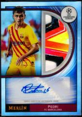 Pedri Soccer Cards 2021 Topps Merlin Chrome UEFA Match Ball Signatures Prices
