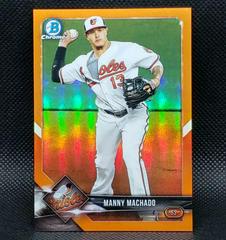 Manny Machado [Orange Refractor] #85 Baseball Cards 2018 Bowman Chrome Prices
