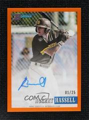 Robert Hassell [Orange] #93PA-RH Baseball Cards 2021 Bowman Heritage Chrome Prospect Autographs Prices
