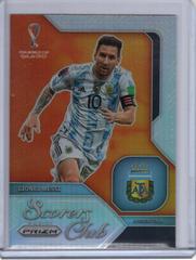 Lionel Messi [Silver] Soccer Cards 2022 Panini Prizm World Cup Scorers Club Prices