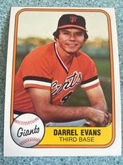 Darrell Evans [Darrel on Front] #436 Baseball Cards 1981 Fleer Prices
