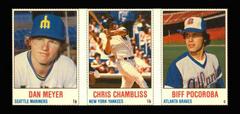 Biff Pocoroba, Chris Chambliss, Dan Meyer [Hand Cut Panel] Baseball Cards 1978 Hostess Prices