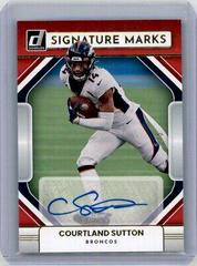 Courtland Sutton [Red] Football Cards 2022 Panini Donruss Signature Marks Prices