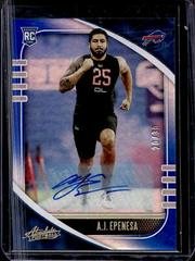 A. J. Epenesa [Signature Spectrum Blue] Football Cards 2020 Panini Absolute Prices