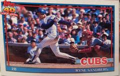 1992 Topps Stadium Club Dome Ryne Sandberg 1991 National League All Star  MLB Baseball Trading Card TPTV