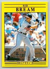 Sid Bream #U-72 Baseball Cards 1991 Fleer Update Prices