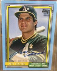 Jose Canseco [Blue] #72DB-JC Baseball Cards 2022 Topps Archives 1992 MLB Debut Autographs Prices
