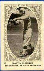 Martin McManus #41 Baseball Cards 1922 Neilson's Chocolate Type I Prices