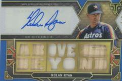 Nolan Ryan [Sapphire] #TTAR-NRY Baseball Cards 2022 Topps Triple Threads Autograph Relic Prices