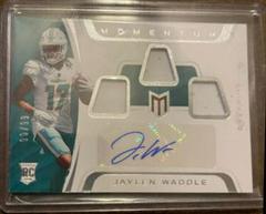 Jaylen Waddle [Patch] #MJA-JWA Football Cards 2021 Panini Chronicles Momentum Triple Jersey Autographs Prices