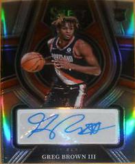Greg Brown III #RS-GB3 Basketball Cards 2021 Panini Select Rookie Signatures Prices