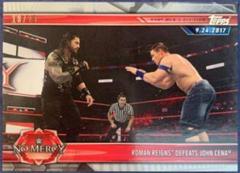 Roman Reigns Defeats John Cena [Silver] #3 Wrestling Cards 2019 Topps WWE Road to Wrestlemania Prices