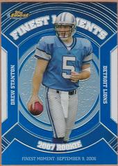 Drew Stanton [Blue Refractor] Football Cards 2007 Topps Finest Moments Prices