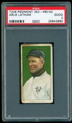 Arlie Latham #NNO Baseball Cards 1909 T206 Piedmont 350-460 Factory 42 Prices