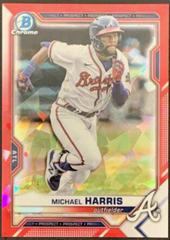 Michael Harris [Red Refractor] #BDC-86 Baseball Cards 2021 Bowman Draft Chrome Prices