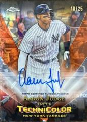 Aaron Judge [Orange] Baseball Cards 2023 Topps Chrome in Technicolor Autographs Prices