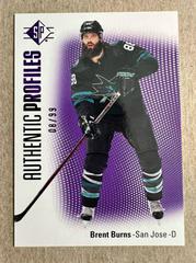 Brent Burns [Purple] #AP-12 Hockey Cards 2021 SP Authentic Profiles Prices