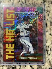 Freddie Freeman [Pink Fireworks] #THL-7 Baseball Cards 2022 Panini Donruss The Hit List Prices