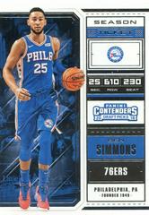 Ben Simmons [Blue Jersey] #4 Basketball Cards 2018 Panini Contenders Draft Picks Prices