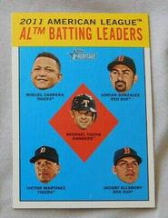 AL Batting Leaders #2 Baseball Cards 2012 Topps Heritage Prices