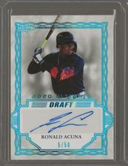 Ronald Acuna [Platinum Spectrum] #BA-RA1 Baseball Cards 2020 Leaf Ultimate Autographs Prices