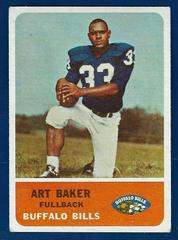 Art Baker Football Cards 1962 Fleer Prices