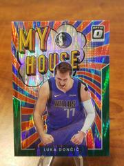 Luka Doncic [Green Shock] #1 Basketball Cards 2021 Panini Donruss Optic My House Prices