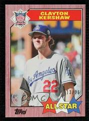 Clayton Kershaw [Red] #87-120 Baseball Cards 2017 Topps 1987 Prices