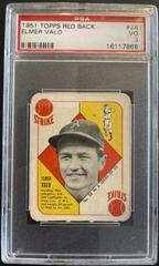 Elmer Valo Baseball Cards 1951 Topps Red Back Prices