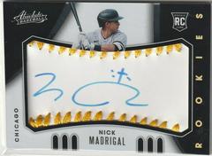 Nick Madrigal [Material Signature Gold] #157 Baseball Cards 2021 Panini Absolute Prices