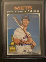 Pete Alonso [Red Ink] #PA Baseball Cards 2020 Topps Heritage Real One Autographs Prices
