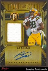 AJ Dillon #12 Football Cards 2023 Panini Gold Standard Good as Jersey Autographs Prices
