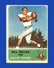 Bill Miller #28 Football Cards 1962 Fleer Prices