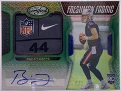 Bailey Zappe [Freshman Fabric Signature Green] #221 Football Cards 2022 Panini Certified Prices