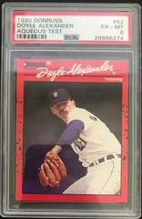 Doyle Alexander #62 Baseball Cards 1990 Donruss Aqueous Test Prices