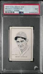 Mickey Cochrane [Correct Name] Baseball Cards 1950 Callahan Hall of Fame Prices
