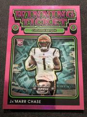 Ja'Marr Chase [Pink] #WT25 Football Cards 2021 Panini Contenders Optic Winning Ticket Prices
