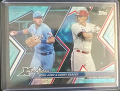 Josh Jung, Corey Seager [Cyber Cyan] #65 Baseball Cards 2023 Topps Xpectations Prices