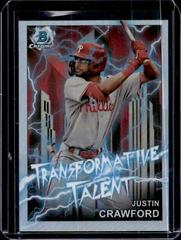 Justin Crawford [Refractor] Baseball Cards 2023 Bowman Draft Transformative Talent Prices